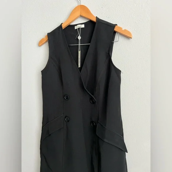 Max Studio Black Sleeveless V-Neck Sheath Dress NWT - Picture 2 of 7